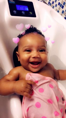 Baby Kinsley Laughing In Bath